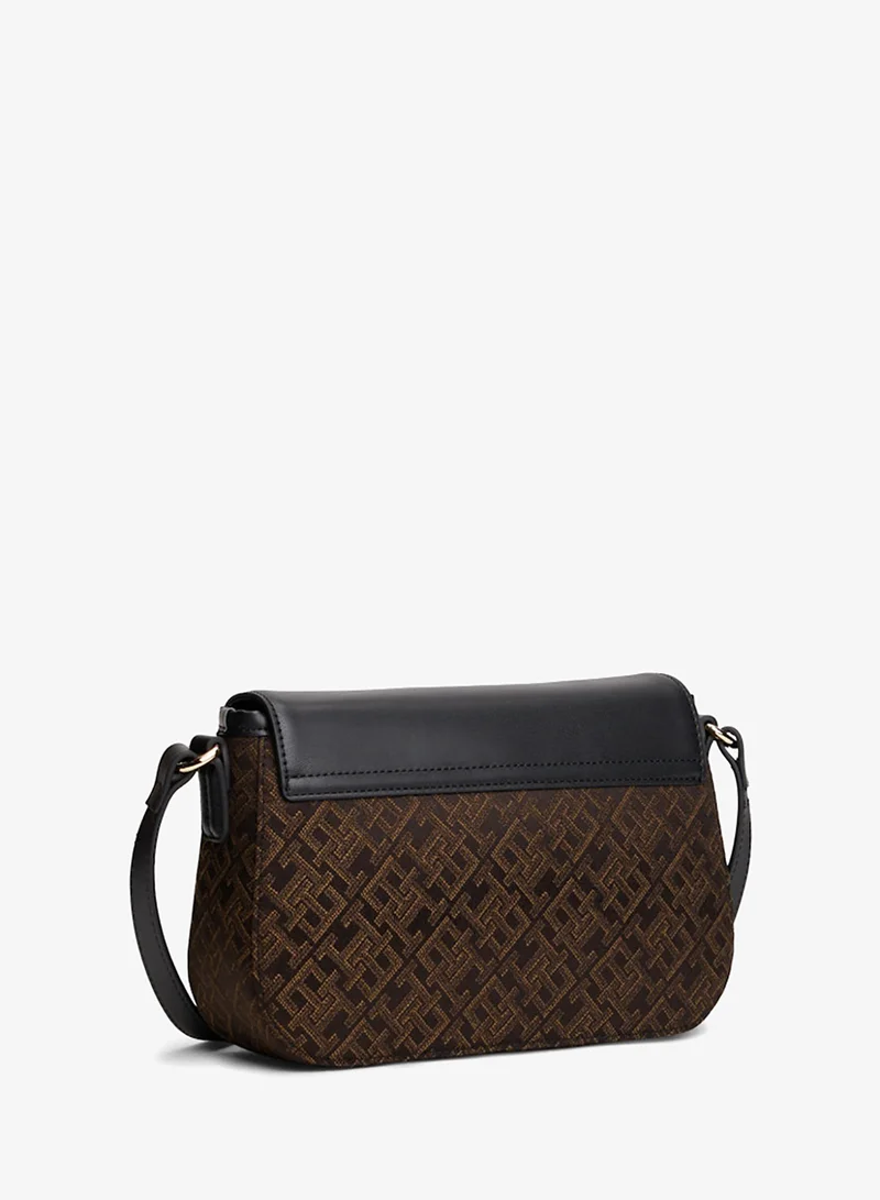 TOMMY HILFIGER  Monogram Jacquard Textile Crossbody Bag for Women | Best Price UAE